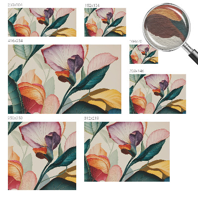 Vlies fotótapéta gyerekszobába Színes virágok