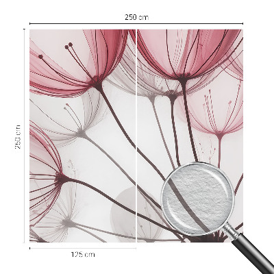Nyomtatott vlies fotótapéta Virágos sziluettek