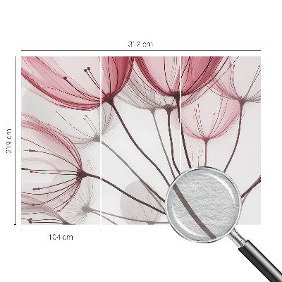 Nyomtatott vlies fotótapéta Virágos sziluettek