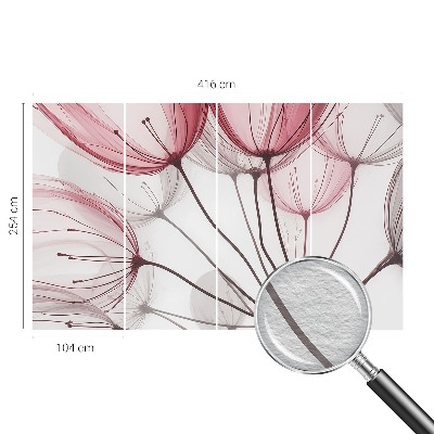 Nyomtatott vlies fotótapéta Virágos sziluettek