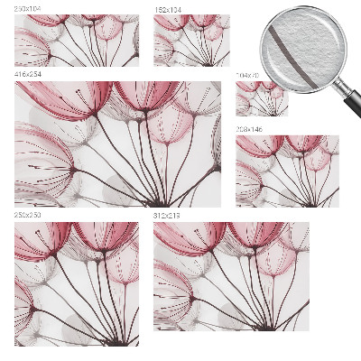 Nyomtatott vlies fotótapéta Virágos sziluettek