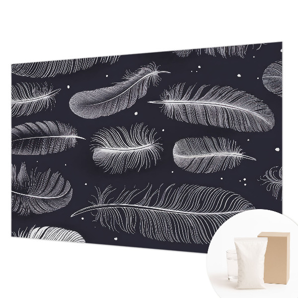 Dekoratív fotótapéta nappaliba Finom tollak