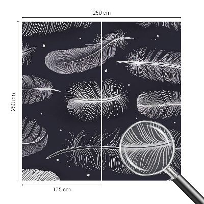 Dekoratív fotótapéta nappaliba Finom tollak