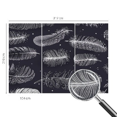 Dekoratív fotótapéta nappaliba Finom tollak