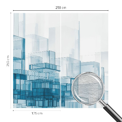 Fotótapéta méretre nappaliba Átlátszó kockák