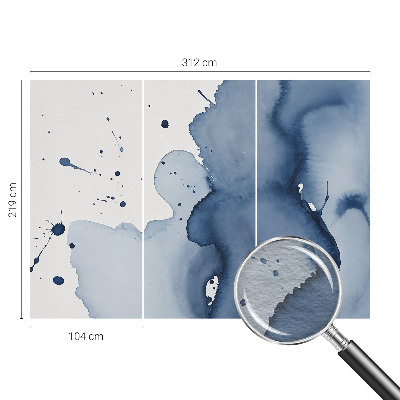 Dekoratív fotótapéta nappaliba Sötétkék fröccsenések