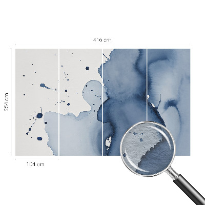 Dekoratív fotótapéta nappaliba Sötétkék fröccsenések