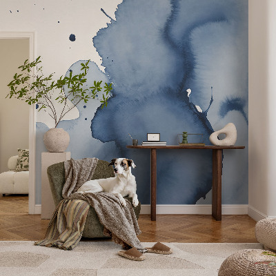 Dekoratív fotótapéta nappaliba Sötétkék fröccsenések