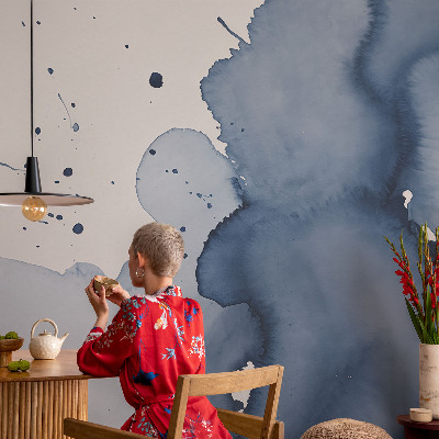 Dekoratív fotótapéta nappaliba Sötétkék fröccsenések