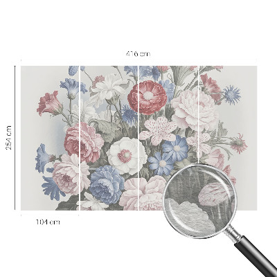 Fotótapéta méretre hálószobába Színes csokor