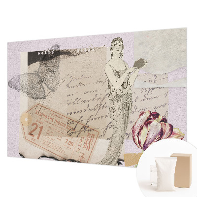 Vlies fotótapéta hálószobába Nosztalgikus kollázs