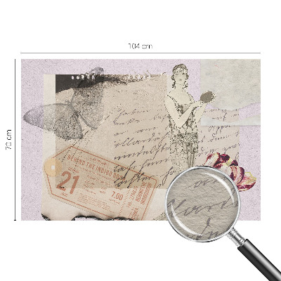 Vlies fotótapéta hálószobába Nosztalgikus kollázs