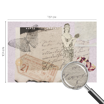 Vlies fotótapéta hálószobába Nosztalgikus kollázs