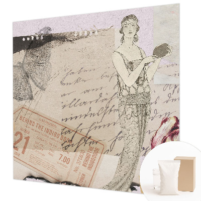 Vlies fotótapéta hálószobába Nosztalgikus kollázs