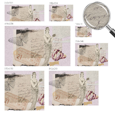 Vlies fotótapéta hálószobába Nosztalgikus kollázs