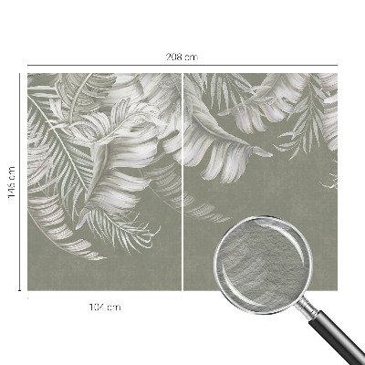 Vlies fotótapéta hálószobába Finom levelek