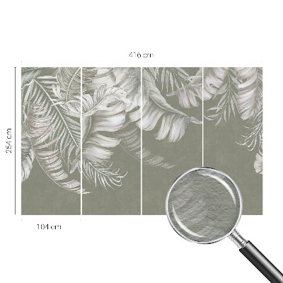 Vlies fotótapéta hálószobába Finom levelek