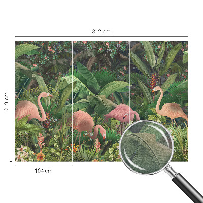 Poszter tapéta Rózsaszín flamingók