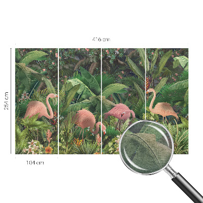 Poszter tapéta Rózsaszín flamingók