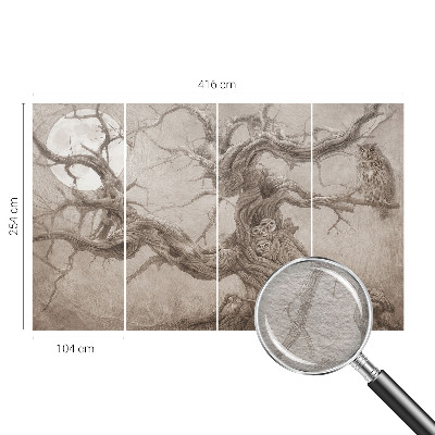 Vlies fotótapéta hálószobába Éjszakai madarak