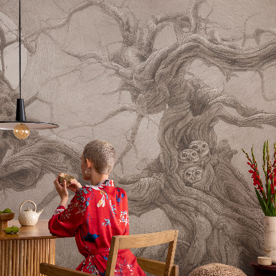 Vlies fotótapéta hálószobába Éjszakai madarak