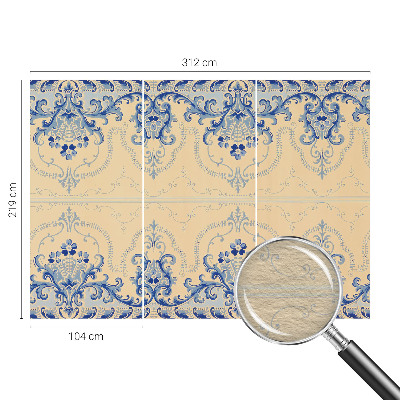 Poszter tapéta Kék díszek