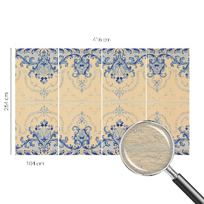 Poszter tapéta Kék díszek