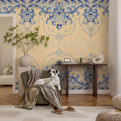 Poszter tapéta Kék díszek