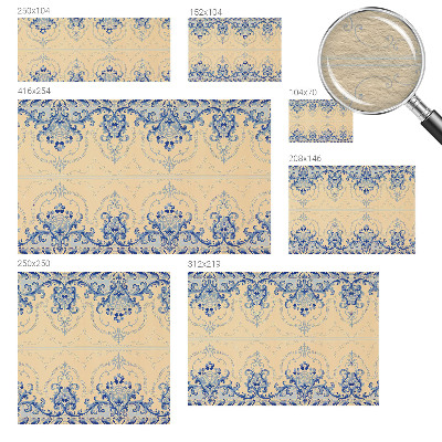 Poszter tapéta Kék díszek