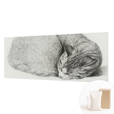 Dekoratív fotótapéta nappaliba Összegömbölyödött macska
