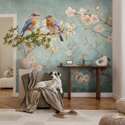 Nyomtatott vlies fotótapéta Tavaszi madarak