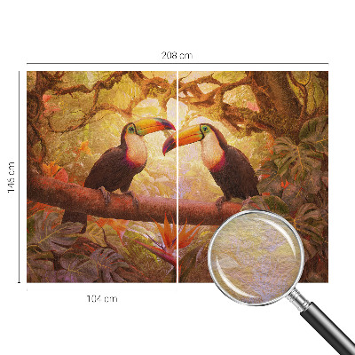 Dekoratív fotótapéta nappaliba Színes tukánok