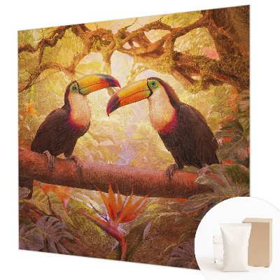 Dekoratív fotótapéta nappaliba Színes tukánok