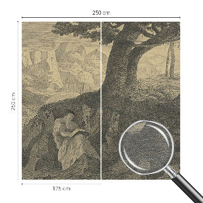 Prémium vlies fotótapéta Olvasó karakter