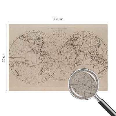 Fotótapéta méretre hálószobába Régi térkép