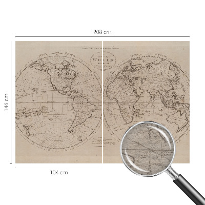 Fotótapéta méretre hálószobába Régi térkép