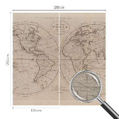 Fotótapéta méretre hálószobába Régi térkép