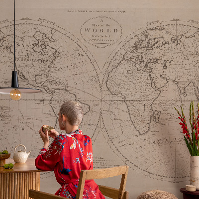 Fotótapéta méretre hálószobába Régi térkép