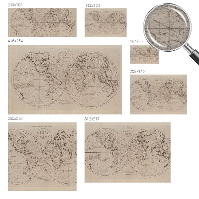 Fotótapéta méretre hálószobába Régi térkép