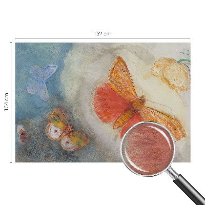 Fotótapéta méretre nappaliba Színes pillangók