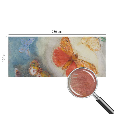 Fotótapéta méretre nappaliba Színes pillangók