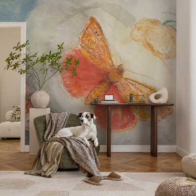 Fotótapéta méretre nappaliba Színes pillangók