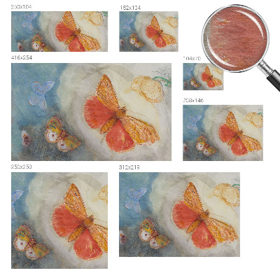 Fotótapéta méretre nappaliba Színes pillangók