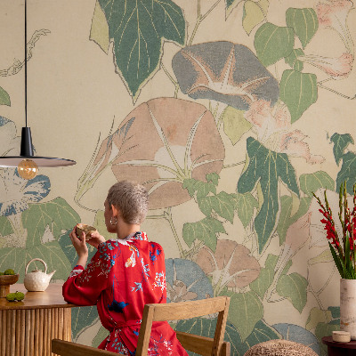 Vlies fotótapéta nappaliba Virágos elegancia