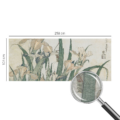 Vlies fotótapéta hálószobába Finom íriszek