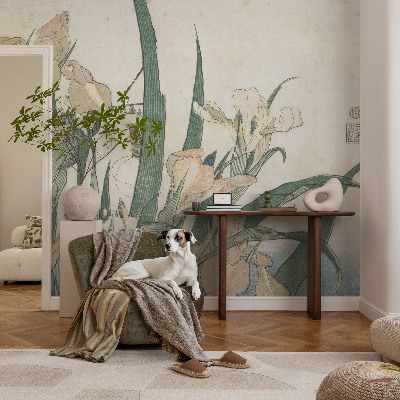 Vlies fotótapéta hálószobába Finom íriszek