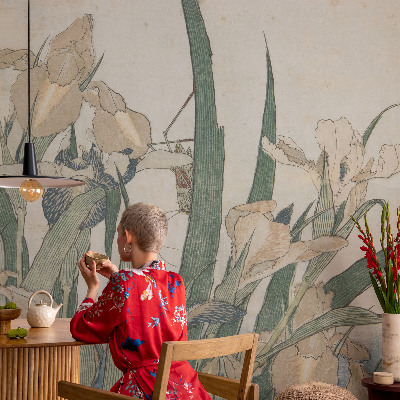 Vlies fotótapéta hálószobába Finom íriszek