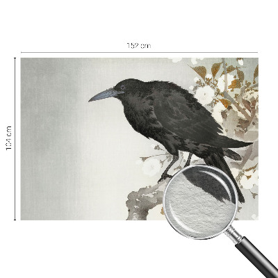 Vlies fotótapéta gyerekszobába Holló a virágokban