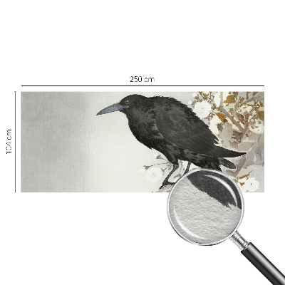 Vlies fotótapéta gyerekszobába Holló a virágokban