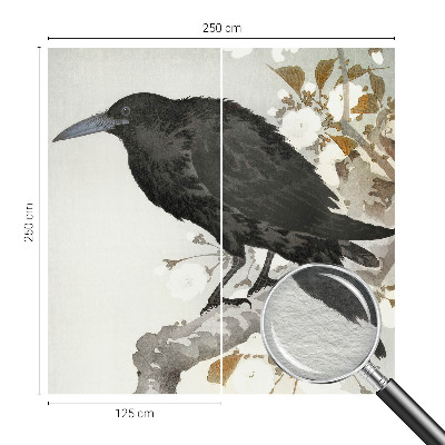 Vlies fotótapéta gyerekszobába Holló a virágokban